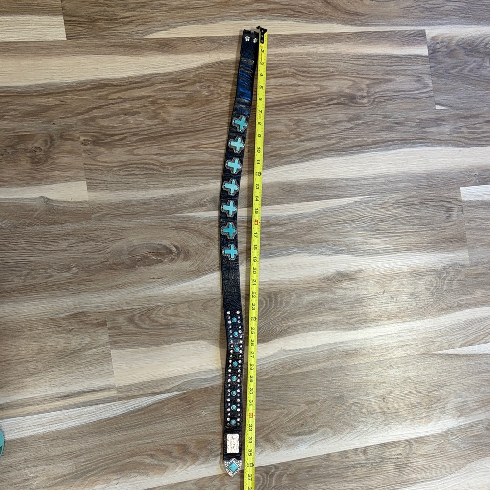 Montana West Black and Turquoise Women's Belt